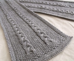 cable knit scarf