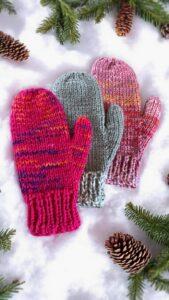 Easy to knit mitts free knitting pattern